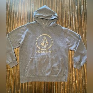 Volcom Men’s Dark Blue Hoodie with Logo